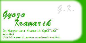 gyozo kramarik business card